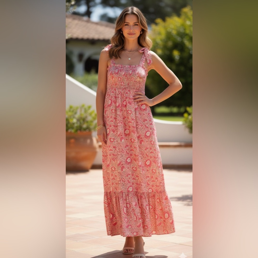 Floral Pink Summer Dress